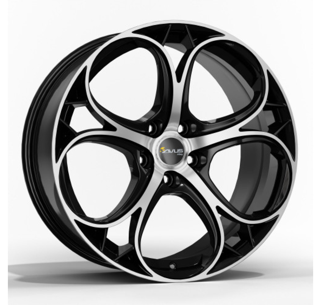 AC-522 9,5x 21 +20 5x112 AVUS 66,6 BLACK POLISHED